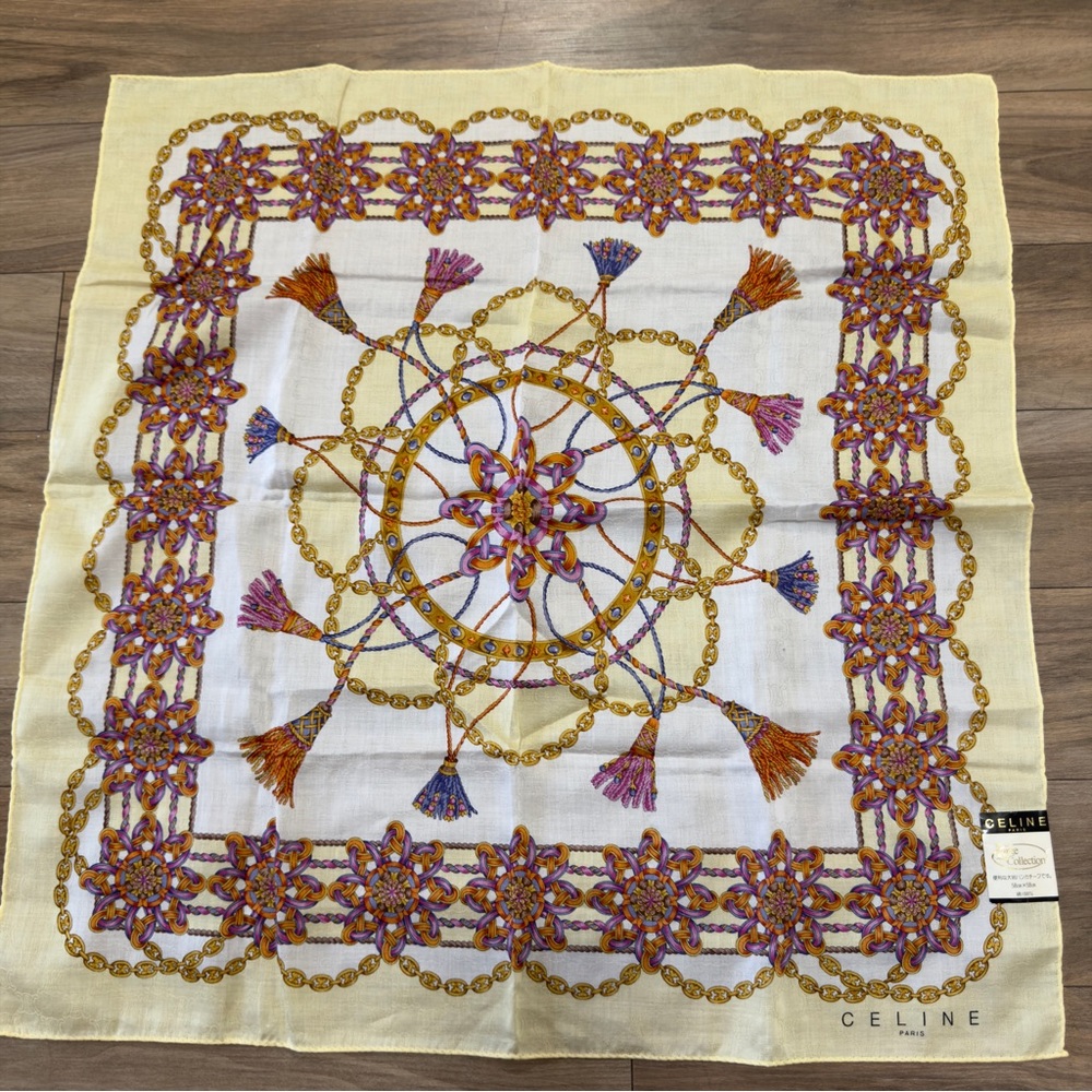 Authentic, Vintage large Celine handkerchief